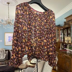 Anthropologie Multicolor Floral Blouse